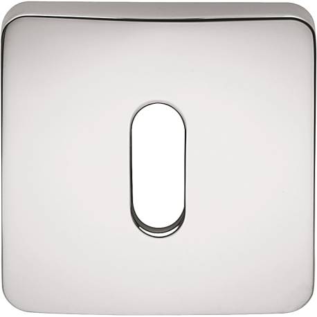 Paire de rosaces carrées clé L (CR), chromé