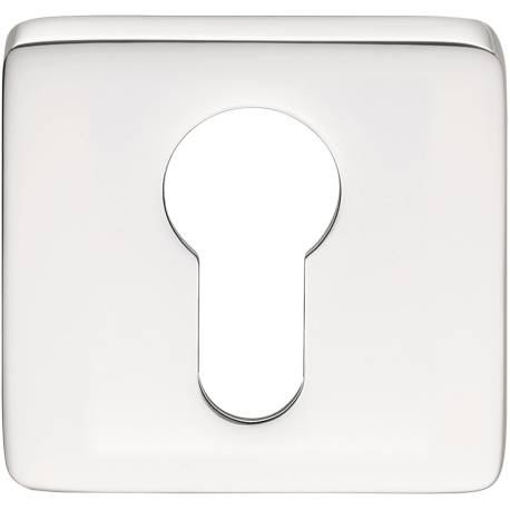 Paire de rosaces carrées clé I (CR), chromé