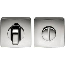 Paire de rosaces carrées conda sans voyant (CR), chromé