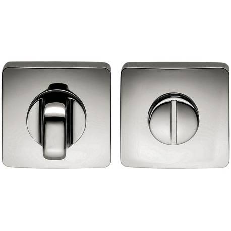 Paire de rosaces carrées conda sans voyant (CR), chromé