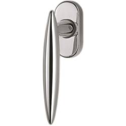 Béquille de fenêtre PEGASO sur rosace ovale, chromé