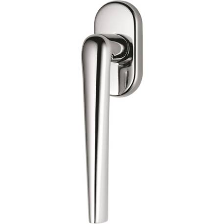 Béquille de fenêtre ROBOTRE sur rosace ovale, chromé mat