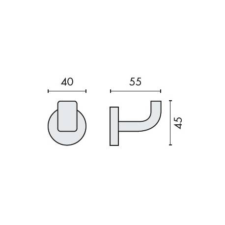 Patère, chromé, NORDIC
