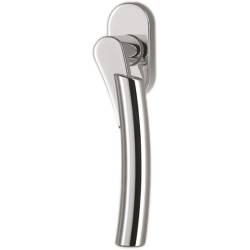 Béquille de fenêtre MIXA sur rosace ovale, chromé/chromé mat