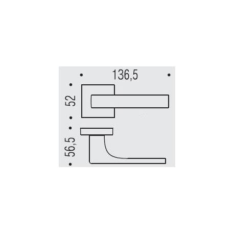 Paire de béquilles ROBOCINQUE S sur rosace carré, graphite mat