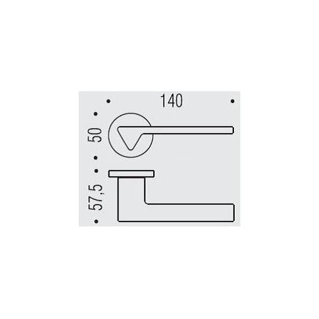 Paire de béquilles AMA sur rosace ronde, graphite mat