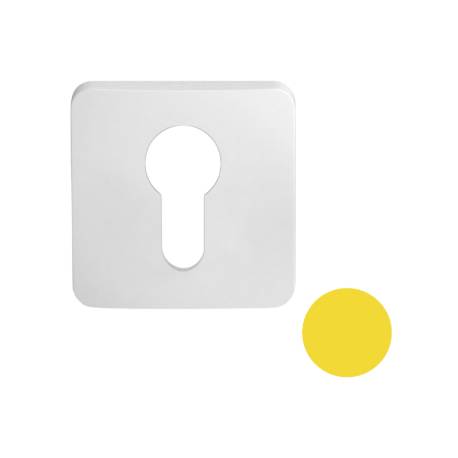 Paire de rosaces carrées MOOD ONE/DUE clé I (CR),C09 jaune citron