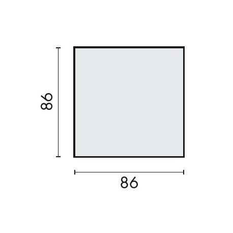 Pictogramme carré à coller 86x86 mm, Femme, inox brossé 316