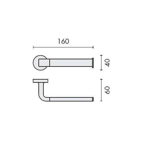 Dérouleur papier WC, chromé, NORDIC