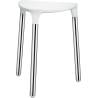 Tabouret, blanc/chromé, COMPLEMENTS