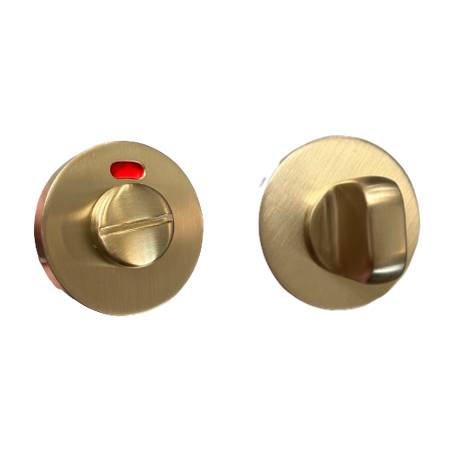 Paire de rosaces rondes conda avec voyant (BC), laiton mat