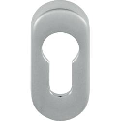 Paire de rosaces ovales clé I, chromé mat