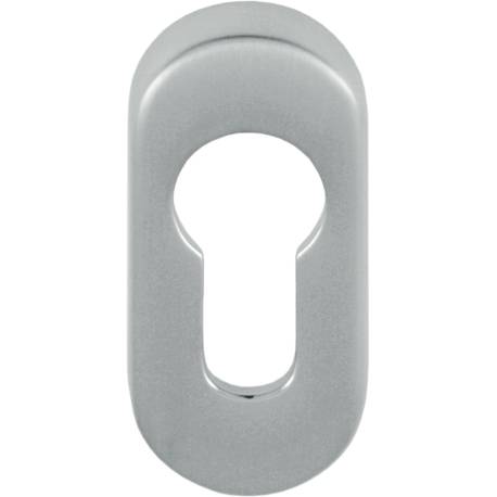 Paire de rosaces ovales clé I, chromé mat