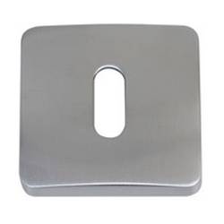 Paire de rosaces carrées clé L (CR6), chromé mat