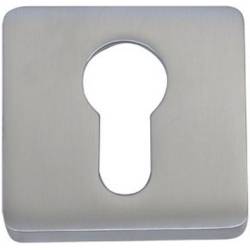 Paire de rosaces carrées clé I (CR6), chromé mat