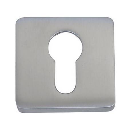 Paire de rosaces carrées clé I (CR6), chromé mat