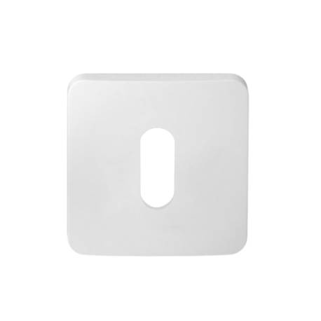 Paire de rosaces carrées MOOD ONE/DUE clé L (CR),C01 blanc